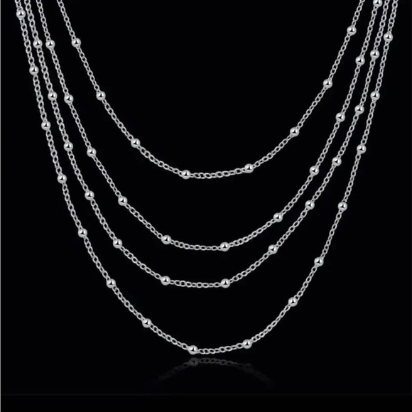 Jewelry - Elegant Sterling Silver Layered Necklace